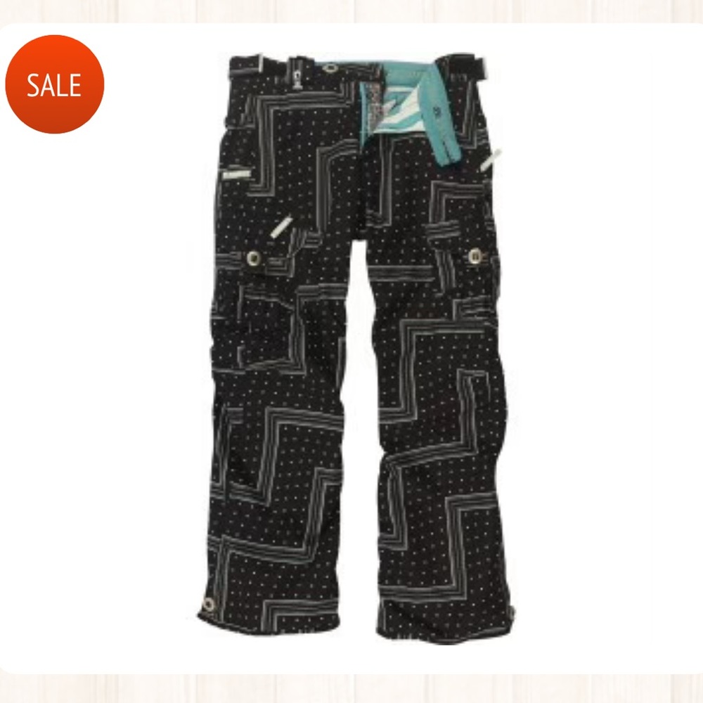 686 SMARTY ORIGINAL CARGO WOMENS PANTS ZIG ZAG BLACK SMALL